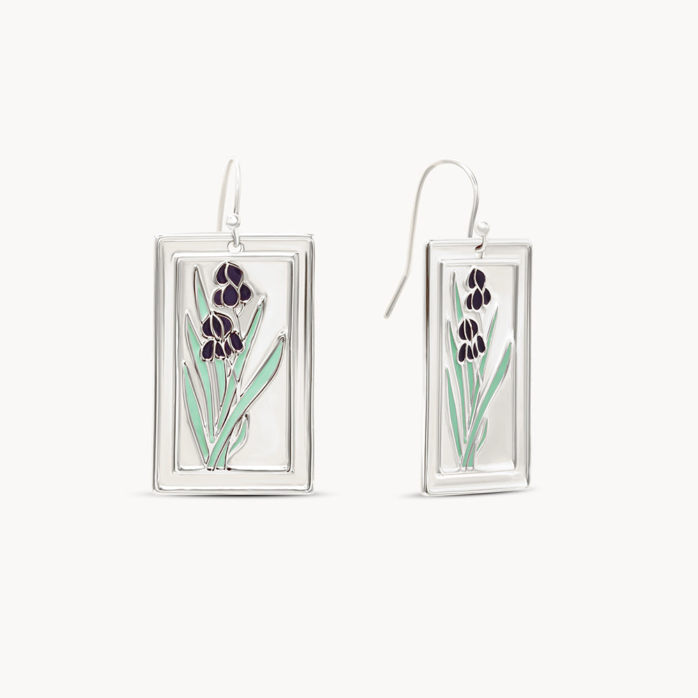 Black Iris Earrings