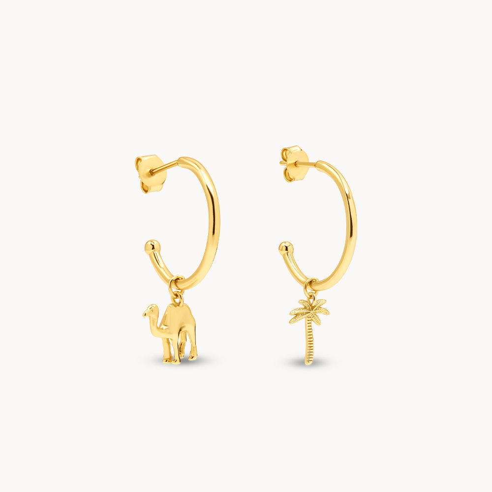 Camel & Palm Hoops