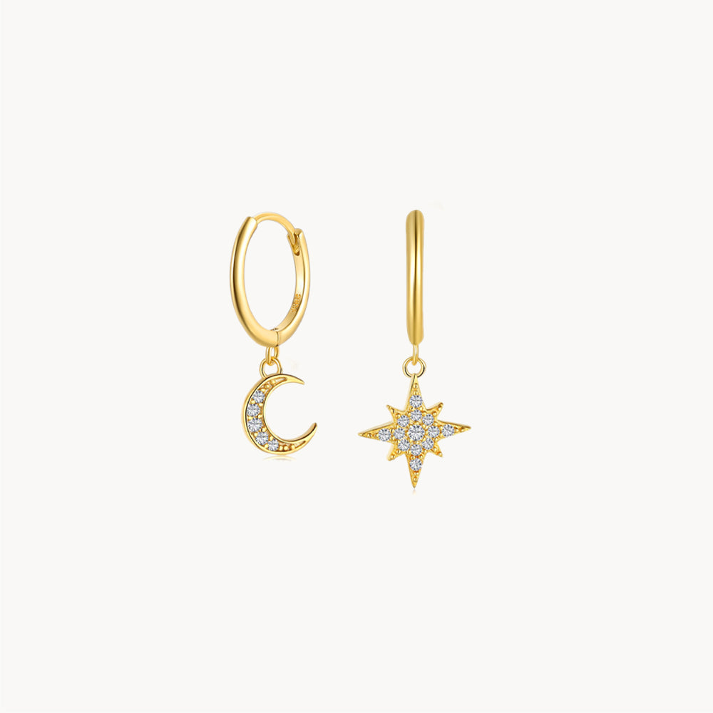 Moon & Star Earrings