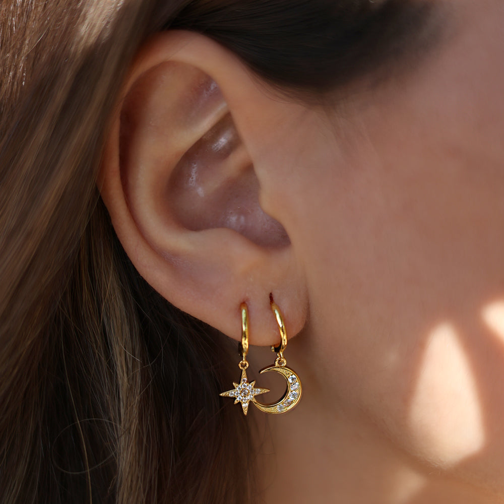 Moon & Star Earrings