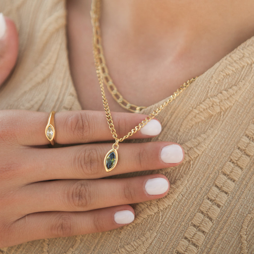 Olive Marquise Necklace