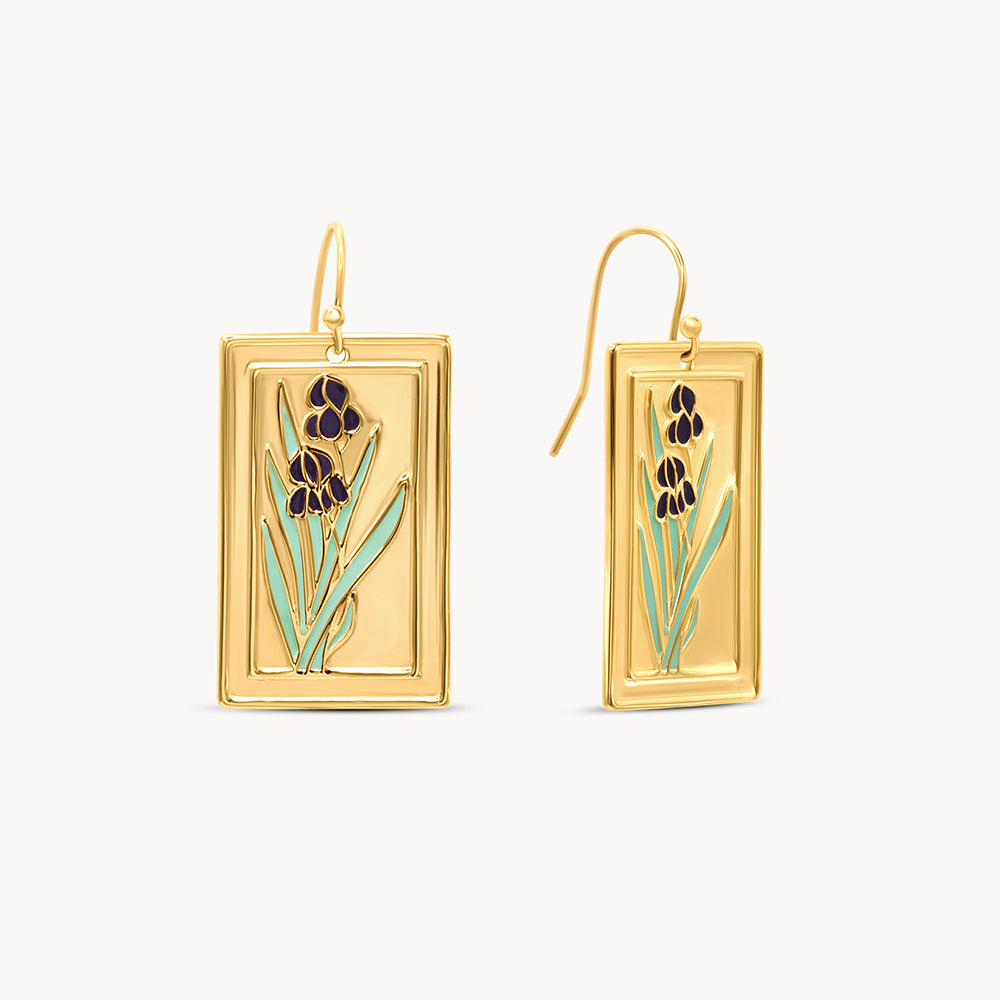 Black Iris Earrings