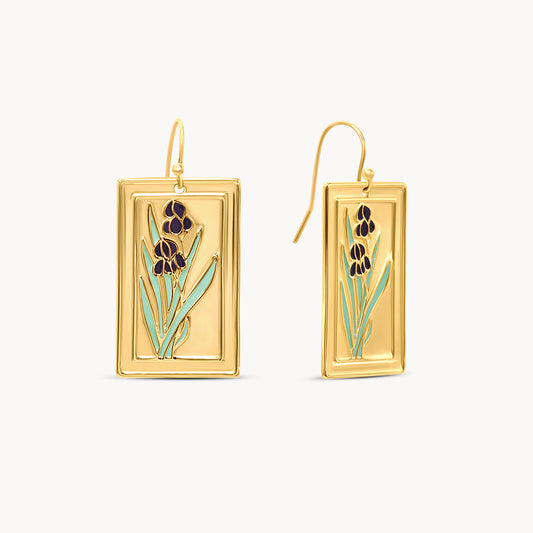 Black Iris Earrings