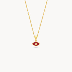 Enameled Evil Eye Necklace