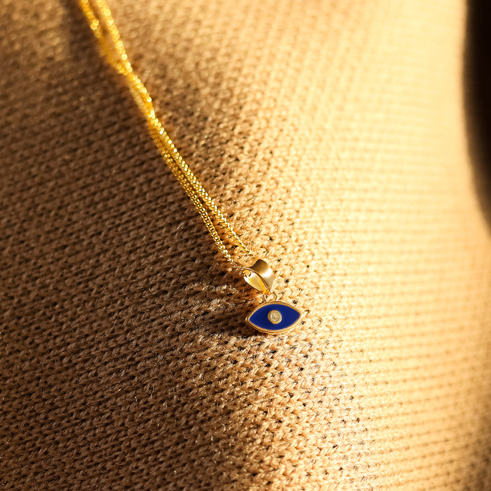 Enameled Evil Eye Necklace