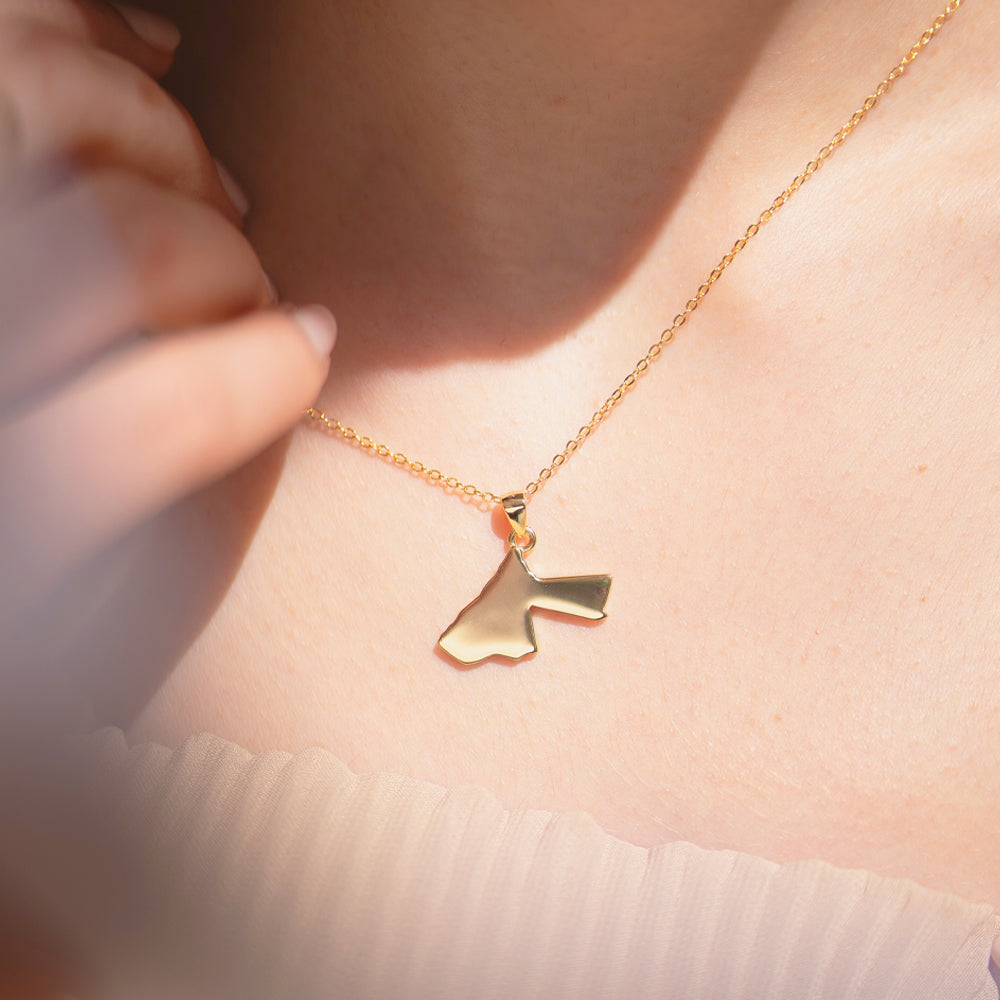 Jordan Map Necklace