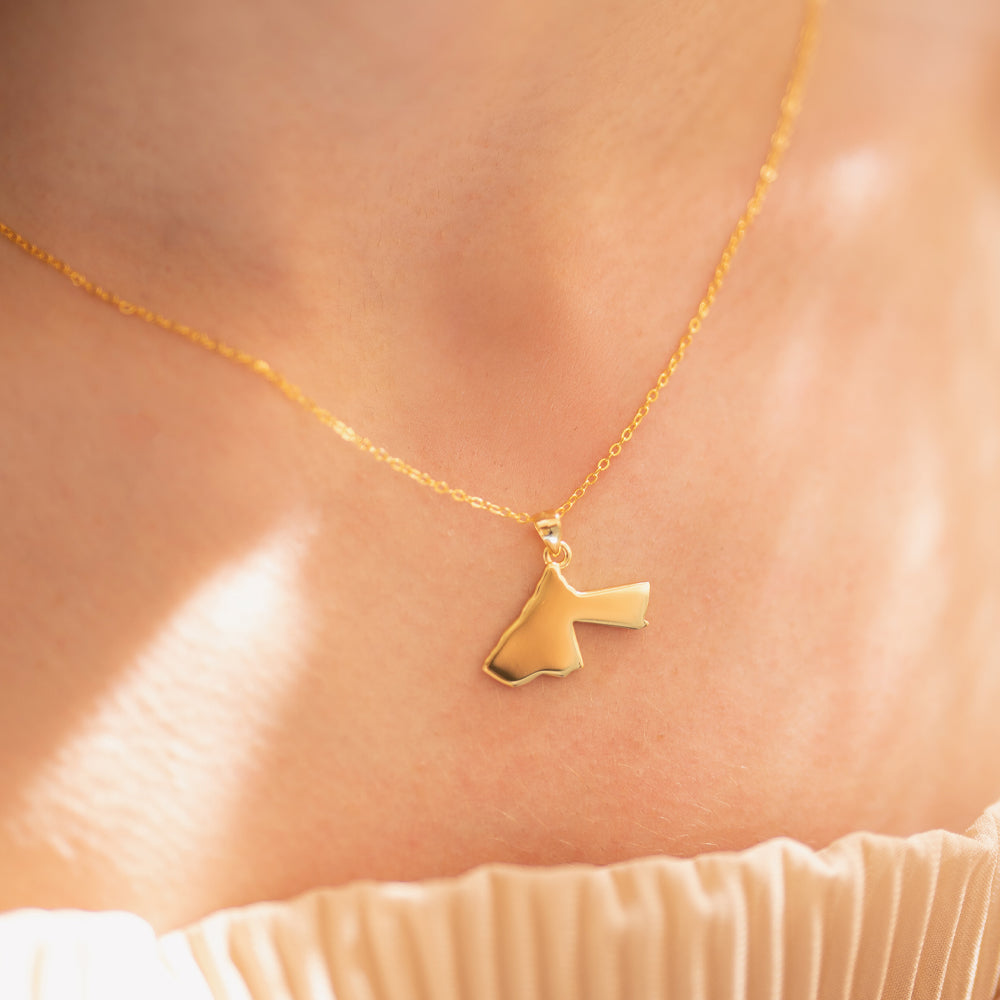 Jordan Map Necklace