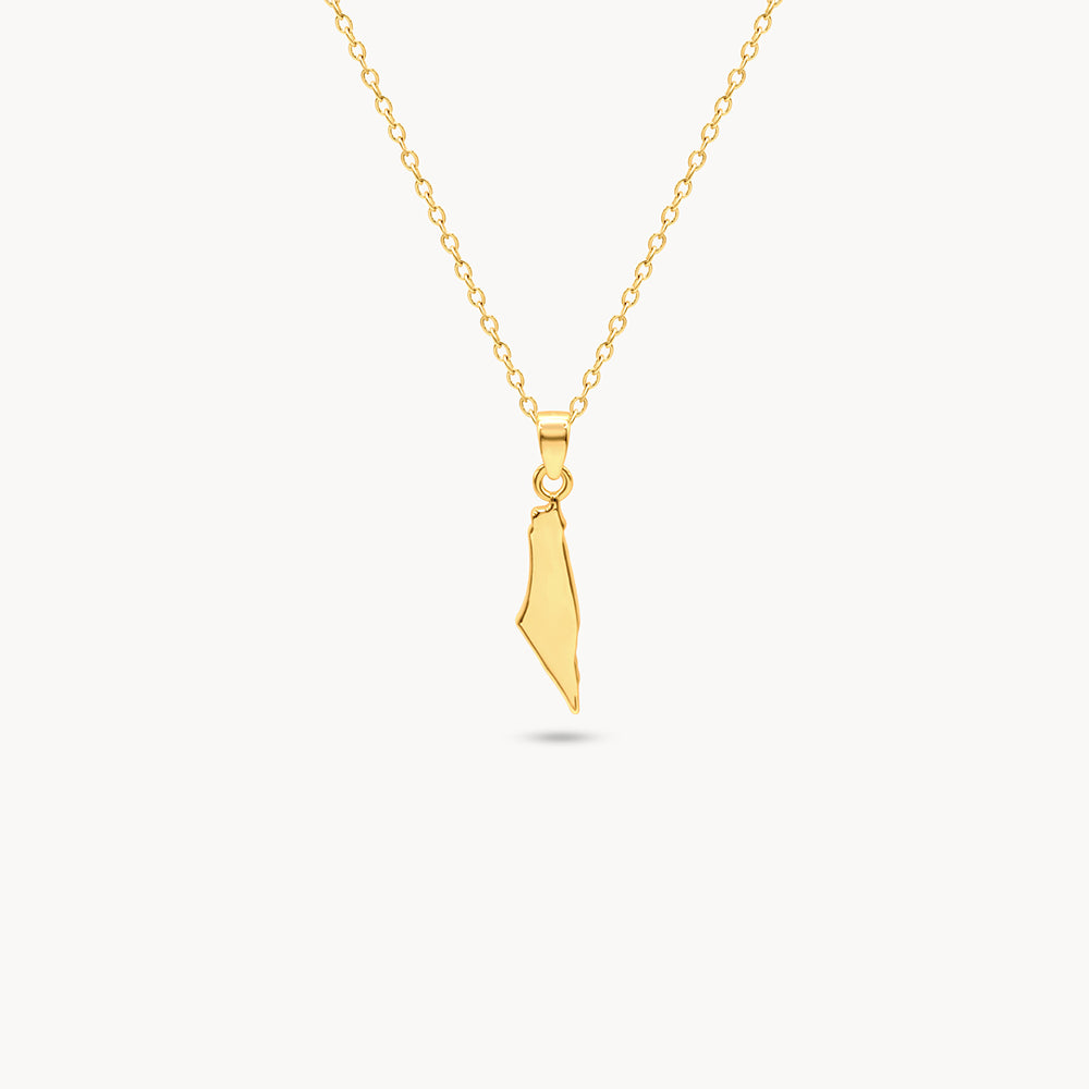 Map of Palestine Necklace