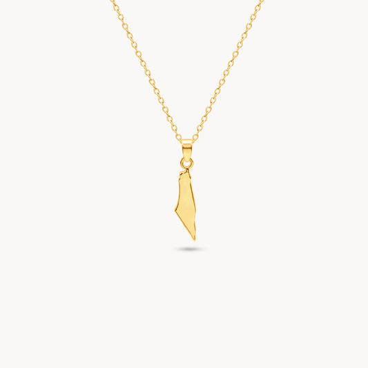 Map of Palestine Necklace