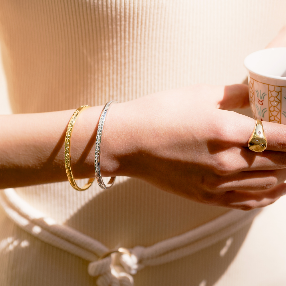 Floral Embroidery Bangle