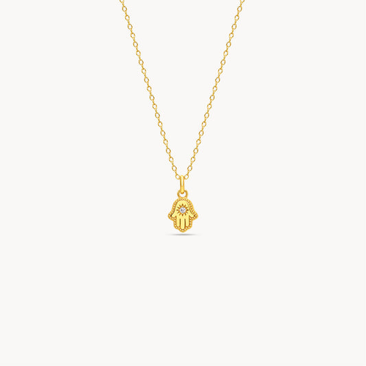 Dainty Hamsa Necklace