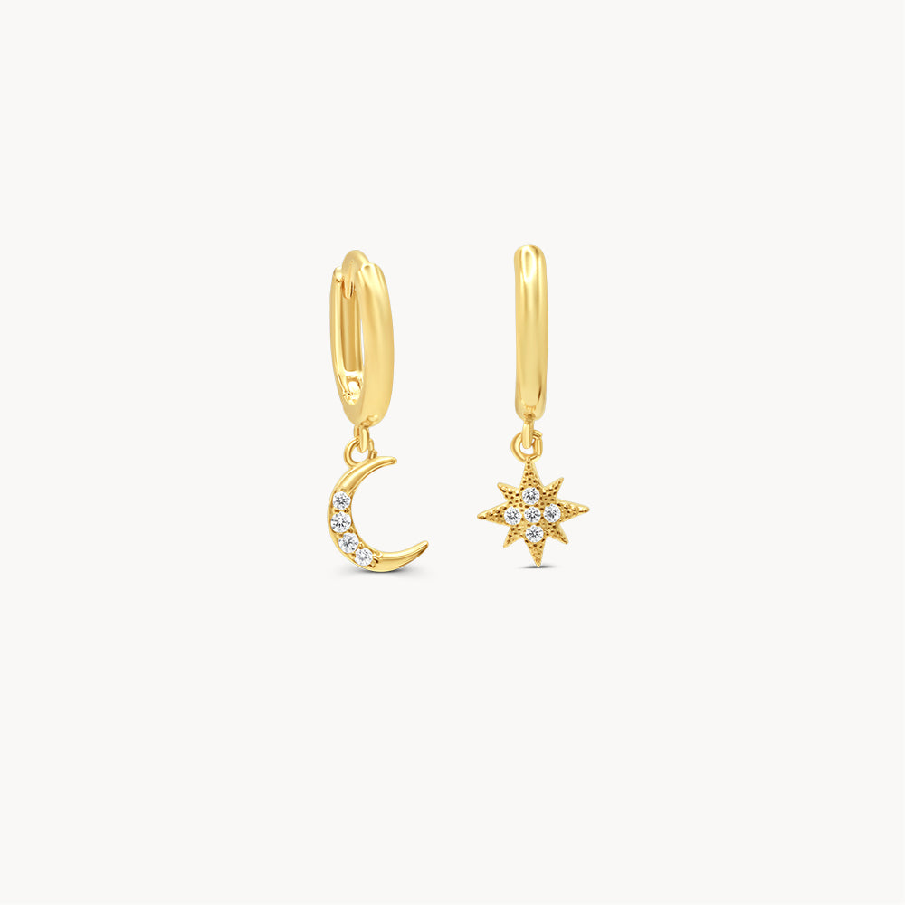 Moon & Star Earrings